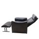 Fauteuil en cuir COR avec repose-pieds