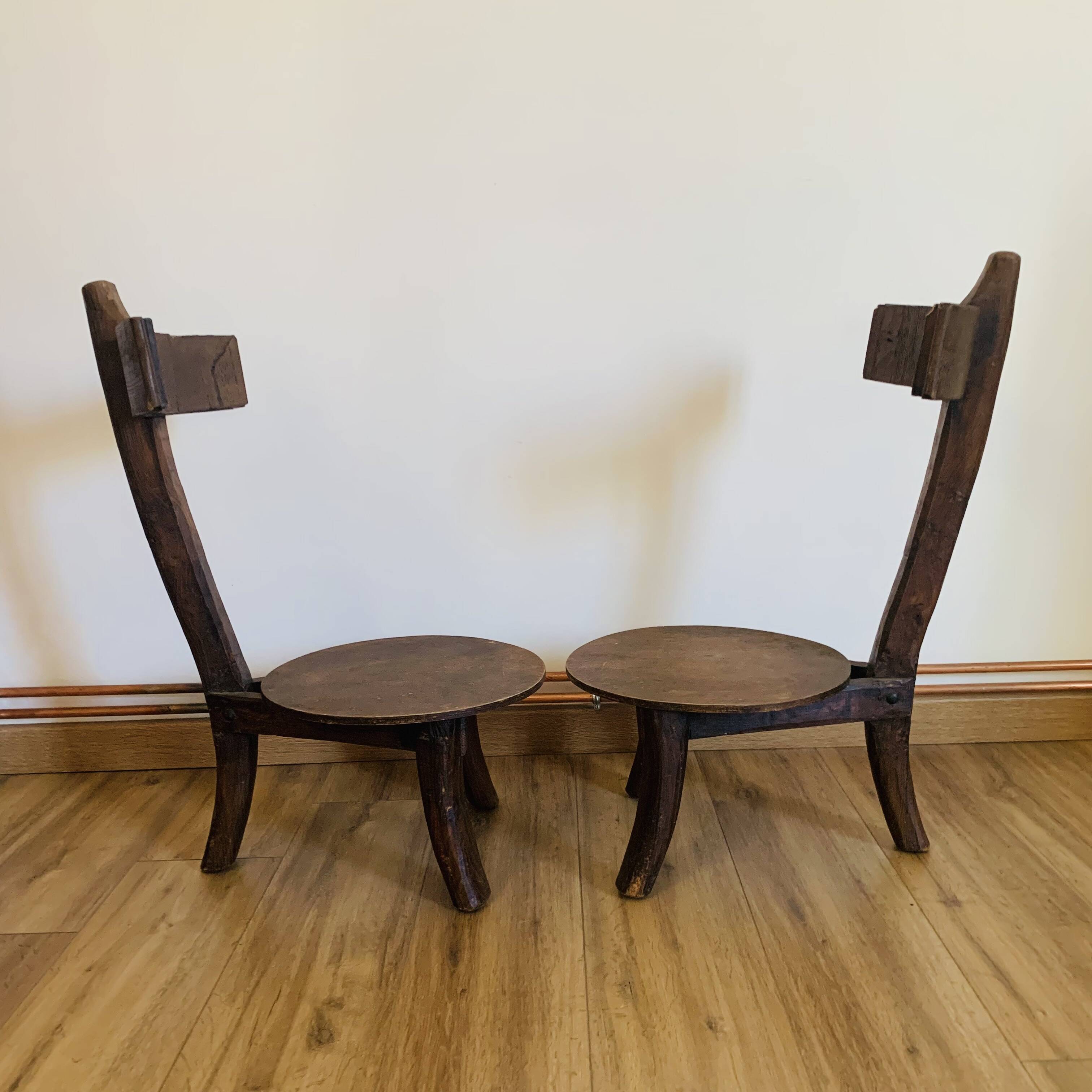 Pair of Brutalist Chairs