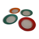 Lot of 4 "Duralex" color dessert plates