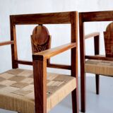 Paire de Fauteuils coloniaux, 1950