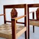 Pair of colonial armchairs, 1950