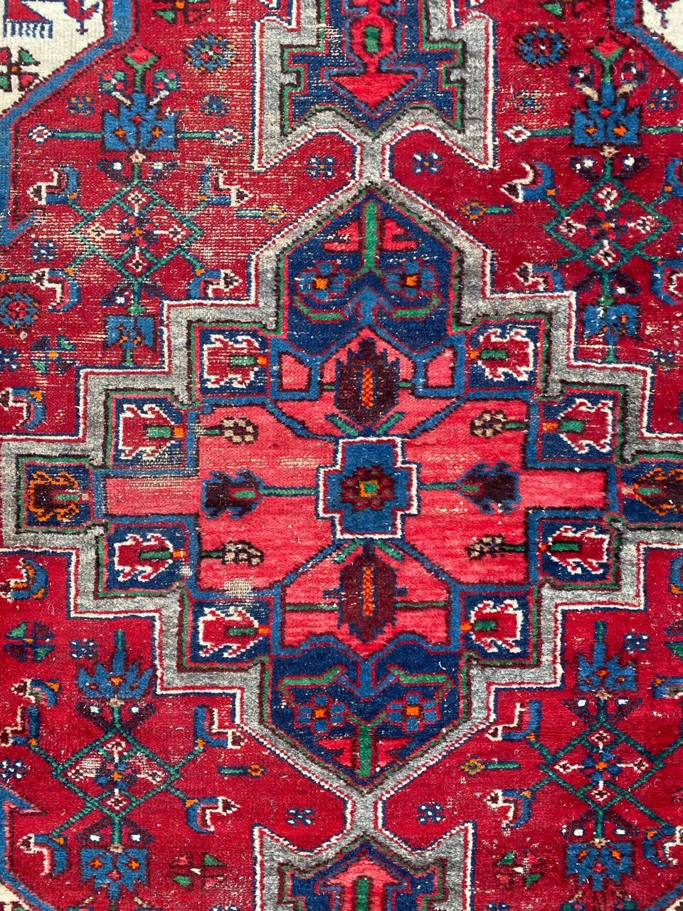 Ancient Persian carpet Hamadan handmade 108x192 cm