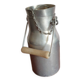 Vintage complete aluminum milk jug milk can
