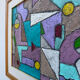 Abstract geometric coloured painting
