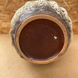 Antique west germany ceramic pitcher brown beige vintage