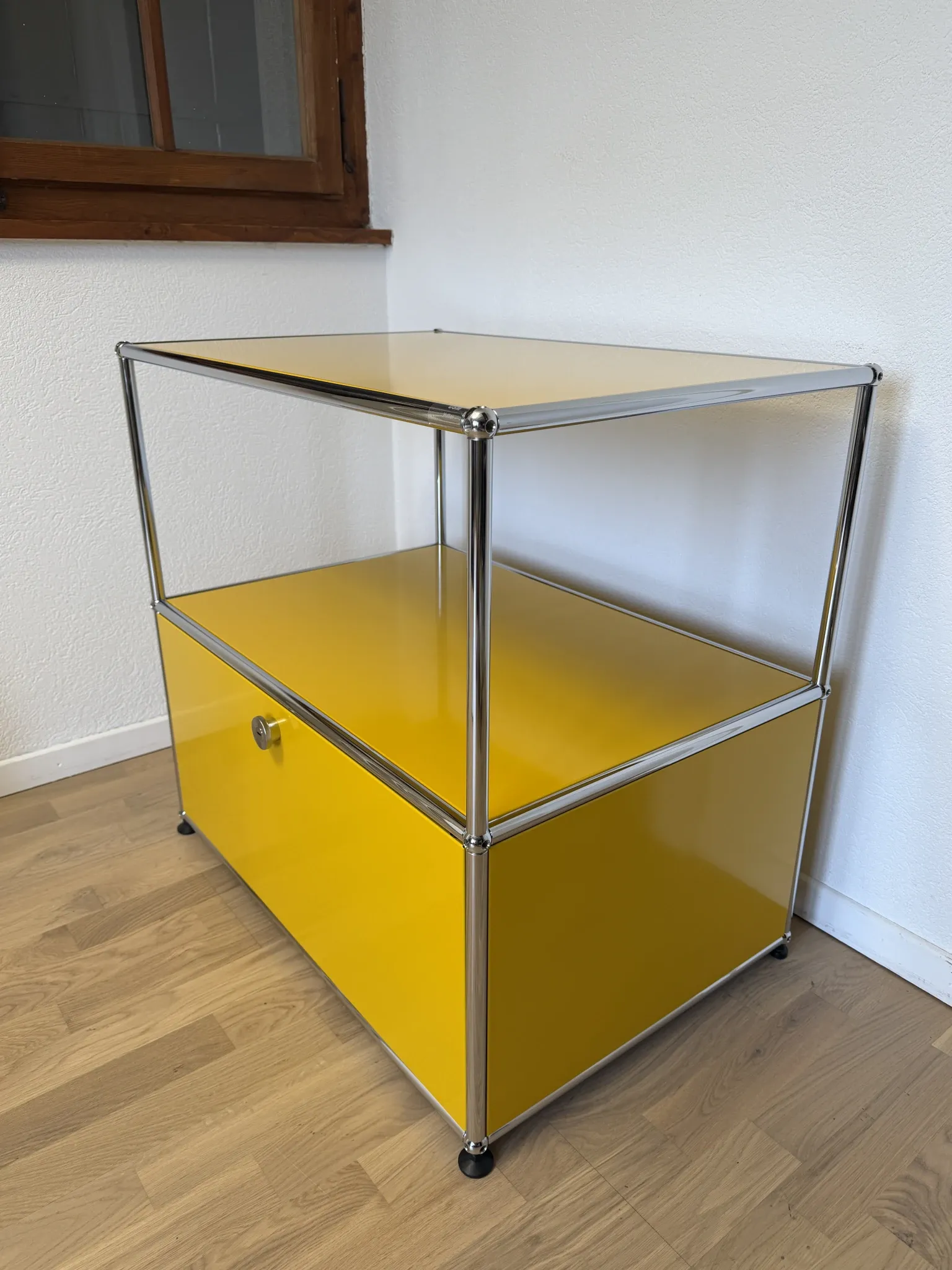 USM Haller commode in Gold Yellow