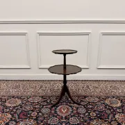 antique English two-tier dessert table