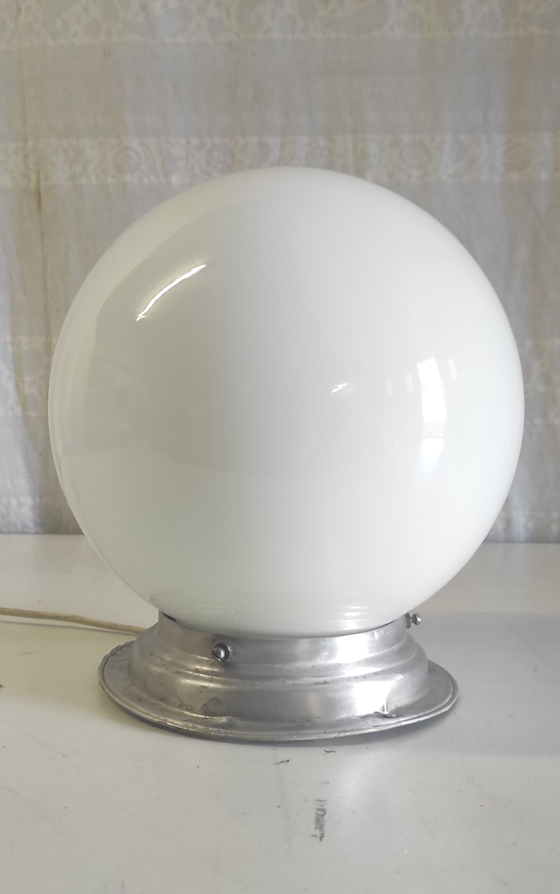 Ceiling lamp opal globe 50s 60s