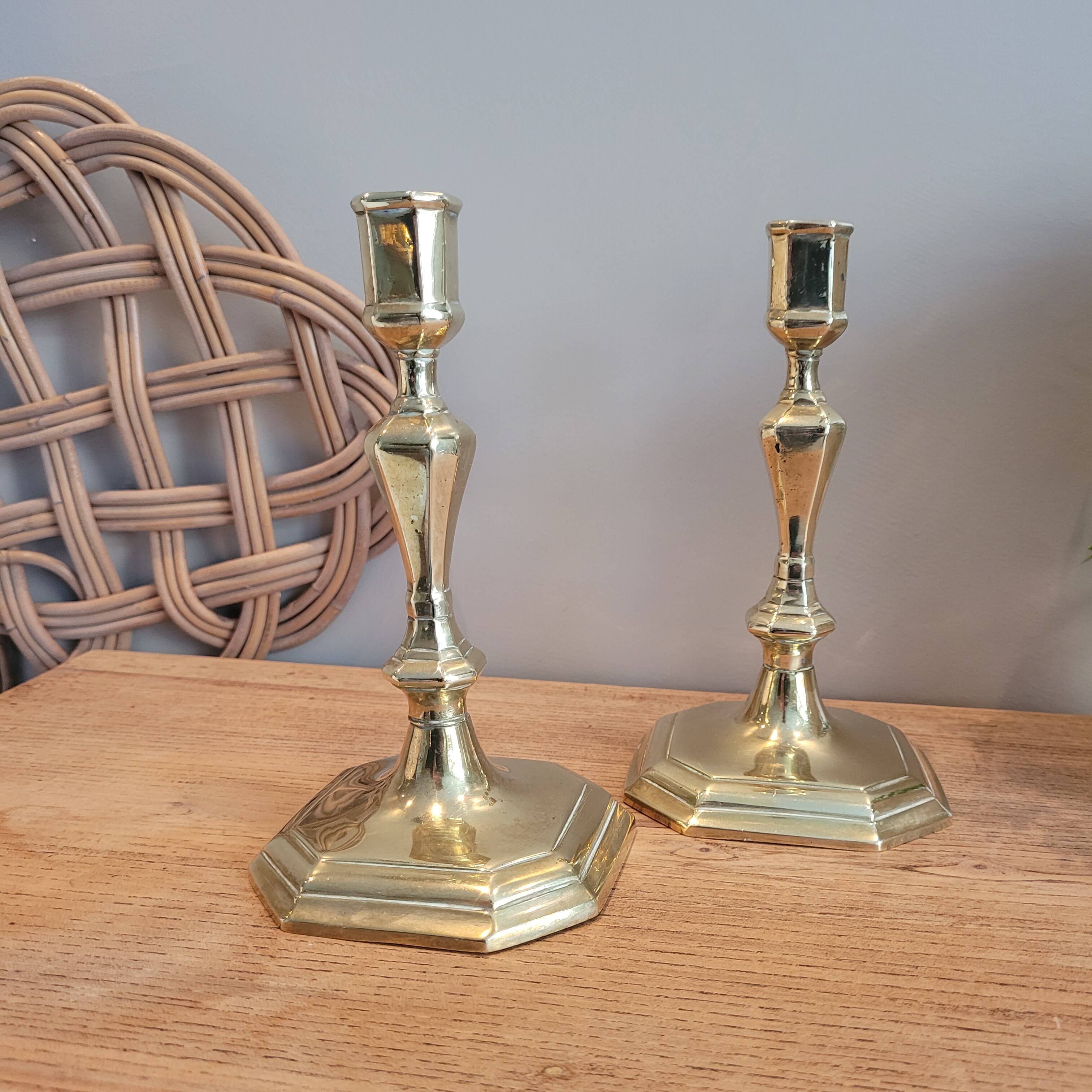La Redoute x Selency pair of brass candle holders 03