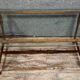 Table console / Table de salon en fer forgé et plateau verre style Art Déco