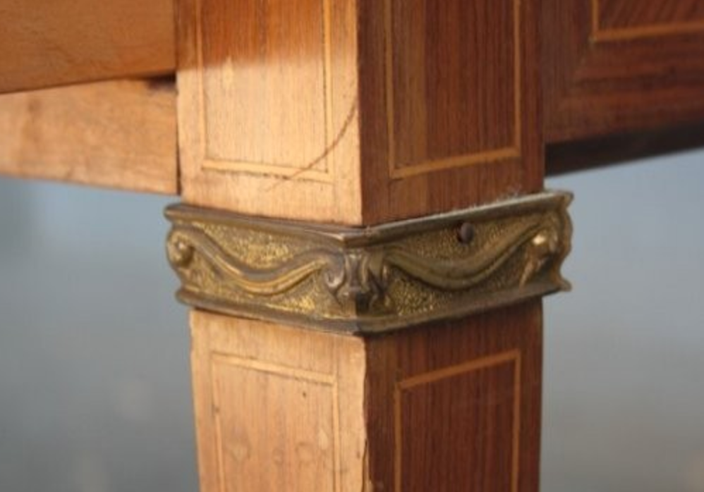 Plated style Louis XVI mahogany desk