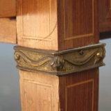 Plated style Louis XVI mahogany desk