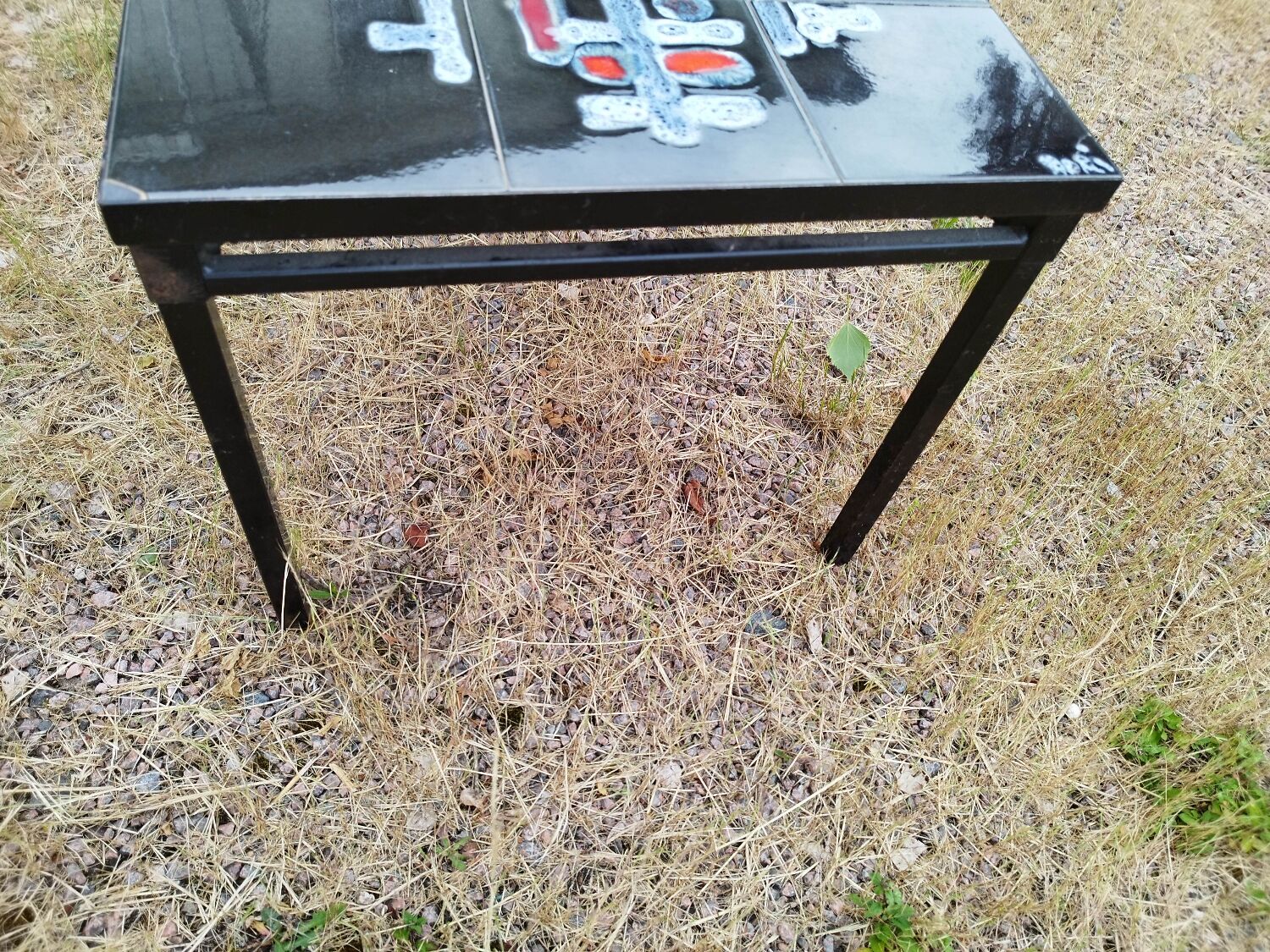 Ceramic iron coffee table ADRI Vallauris