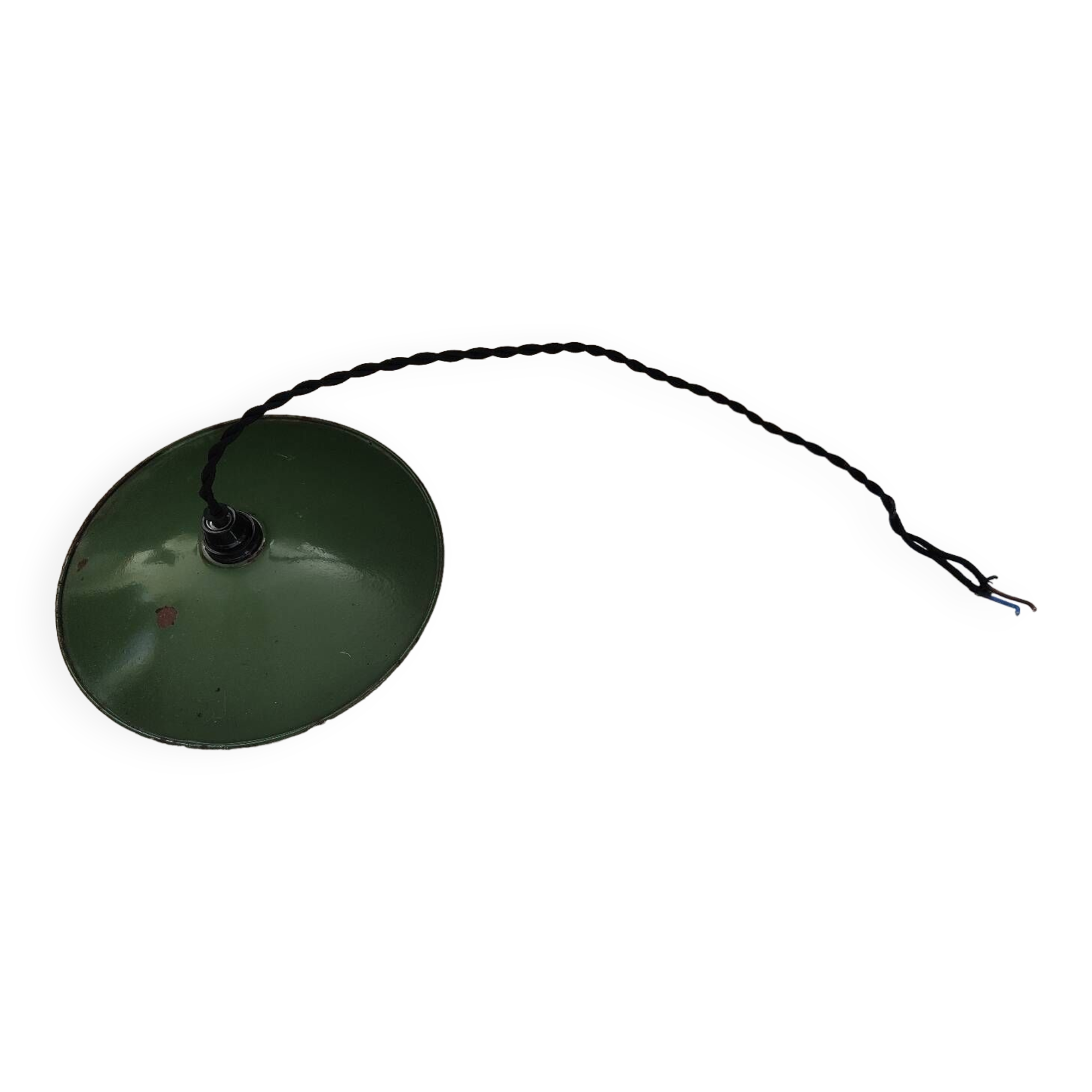 Enameled sheet metal pendant lights