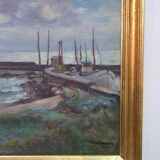 Swedish Modern Oil Painting , 1957, Carl Oscar Larsson (1887-1962)