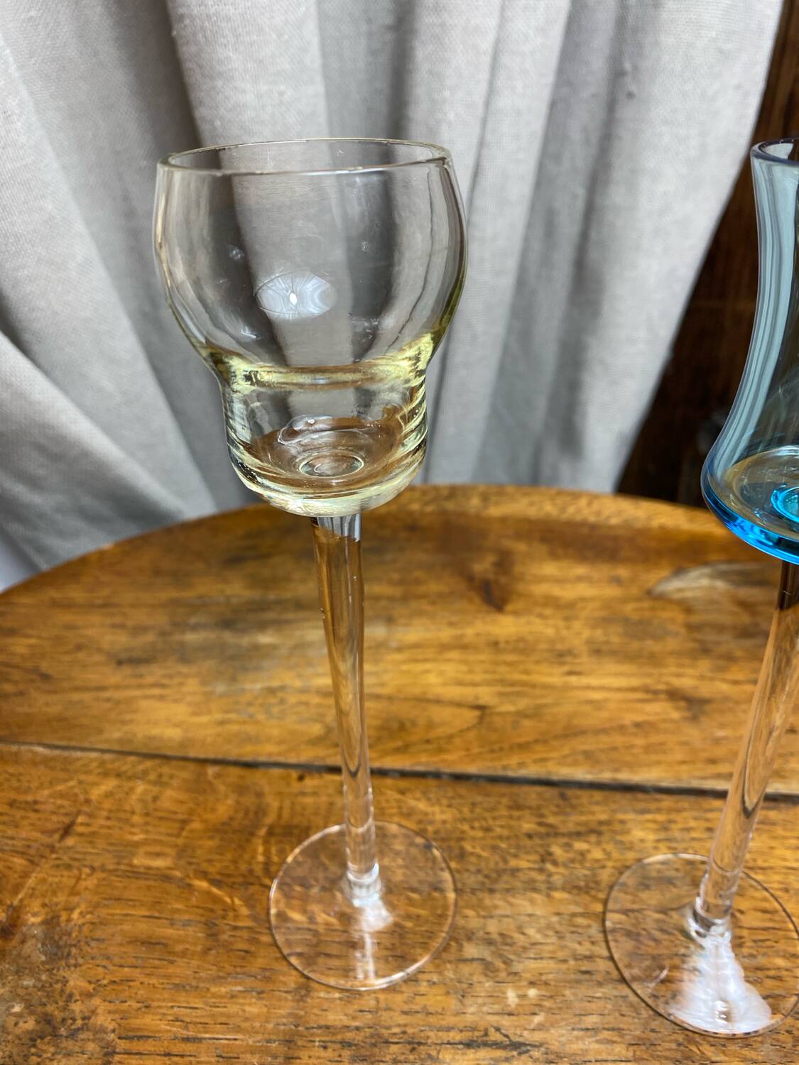 Blown glass liqueur glasses