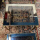 Series of 3 empire style nesting tables in brass and glass
