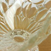 Large Pressed Glass Bowl, Tulip Collection Hermanowa Hut, 1957