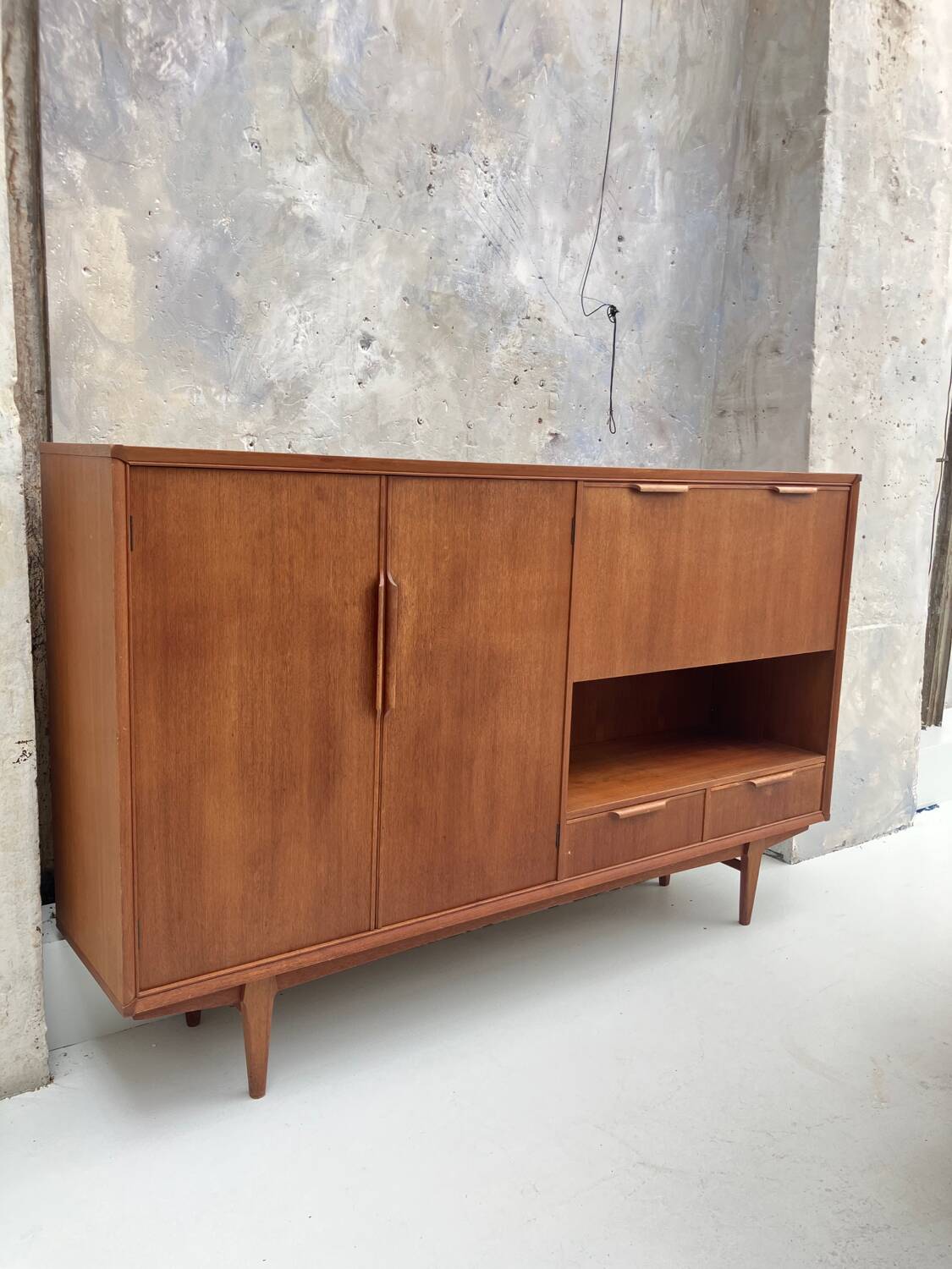 Vintage Scandinavian high sideboard 1960