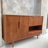 Vintage Scandinavian high sideboard 1960