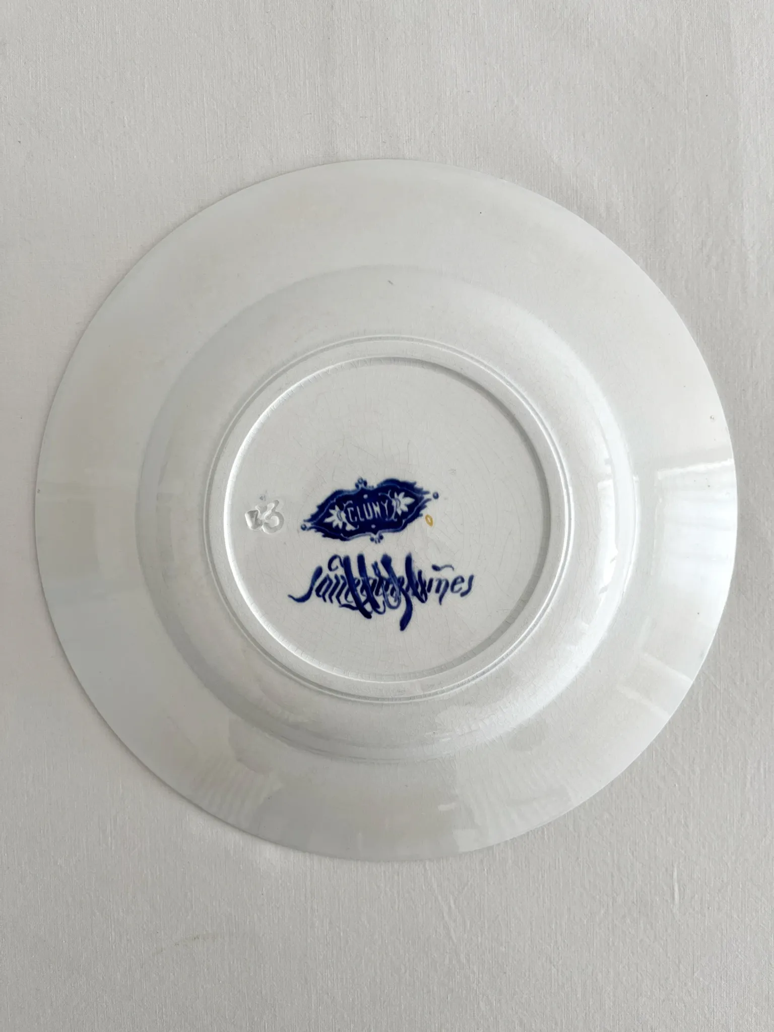Shallow dish ironstone "Cluny" Sarreguemines
