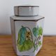 Tea pot herbalism vintage plant motifs