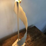 Large white wrought iron lamp