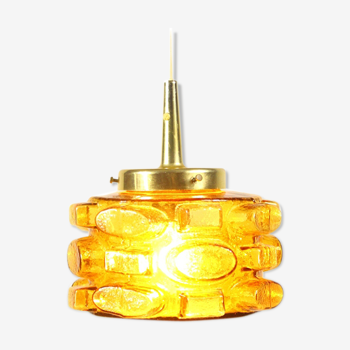 Retro Glass Ceiling Lamp by Vitrika, 1970s