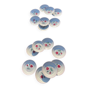 8 assiettes  plates vintage a décor de roses stylisées