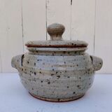 Covered pot/vegetable dish in stoneware, Tiffoche, La Borne Guérande