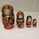 Poupees russes en bois matriochka decor de fleurs