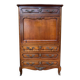 Secretary with drop-leaf in Louis XV style – Solid cherry wood – Chiselled bronze