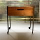 Bedside table/side table/small storage unit on wheels, 1960s