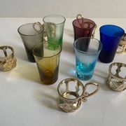 Set of 6 coffee/tea cups with removable stand.