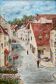 Table HST Henri Plubel (XX°) "Grande rue de Mrirebeau dur Bèze" + frame