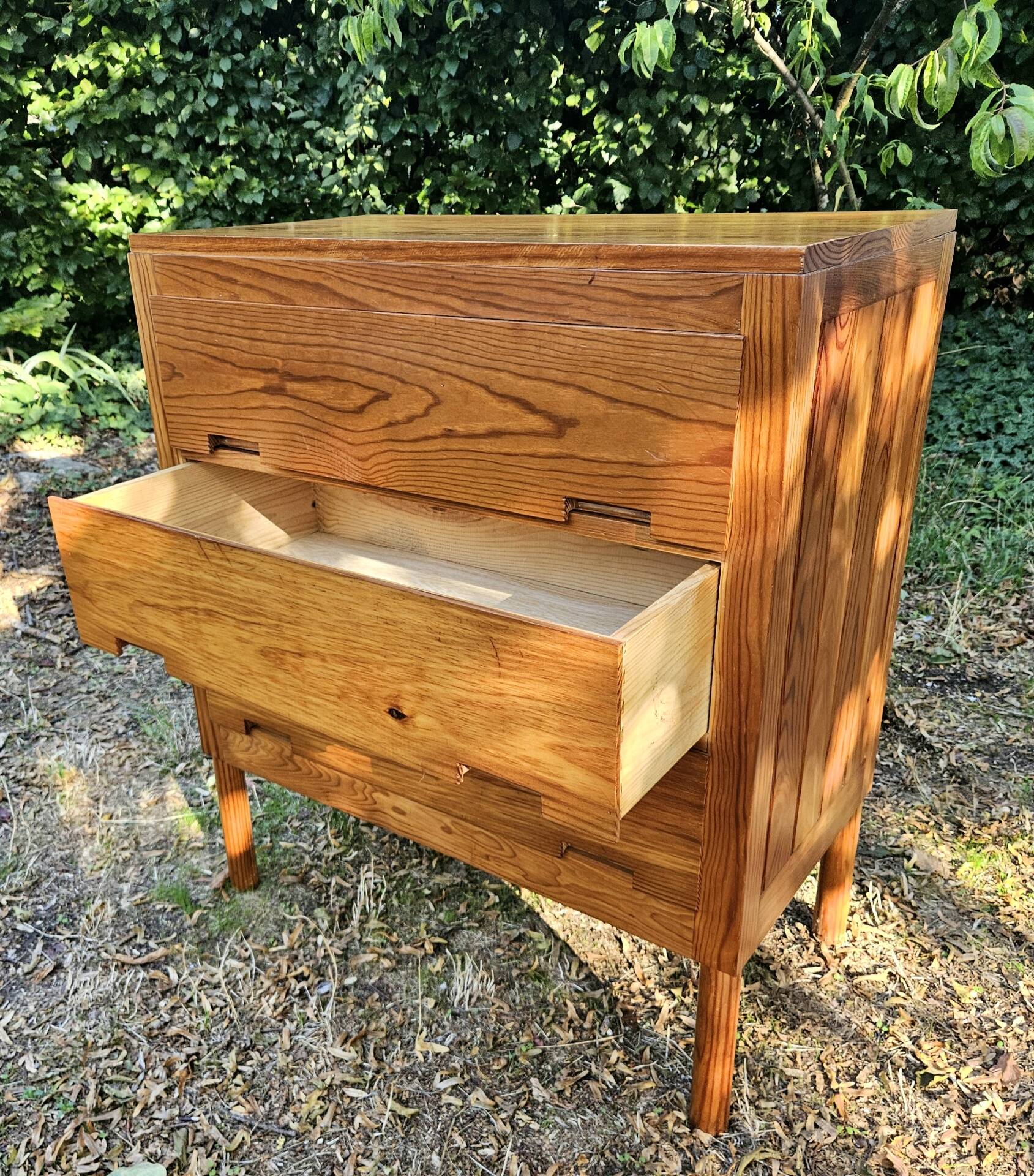 Commode en pin pierre gautier delaye modèle week-end design vintage 50