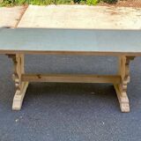 Renovated monastery farmhouse table in 20th century pine wood 180cm