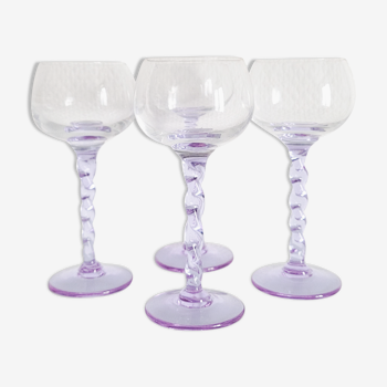 Lot de 4 verres à pied violet