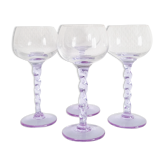 Set of 4 purple foot glasses