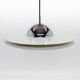 1970's ufo chrome & lacquered metal space age pendant, Italy