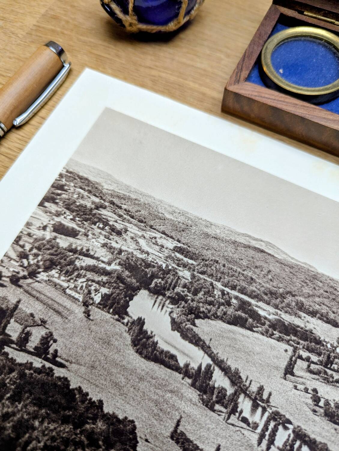 Domme, Dordogne, printed photo plate from 1942.