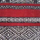 Carpet kilim red and Black wool 127 x217cm