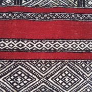 Carpet kilim red and Black wool 127 x217cm