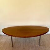 Oval wooden coffee table, 1960