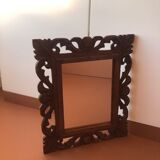 Old mirror carved wooden frame