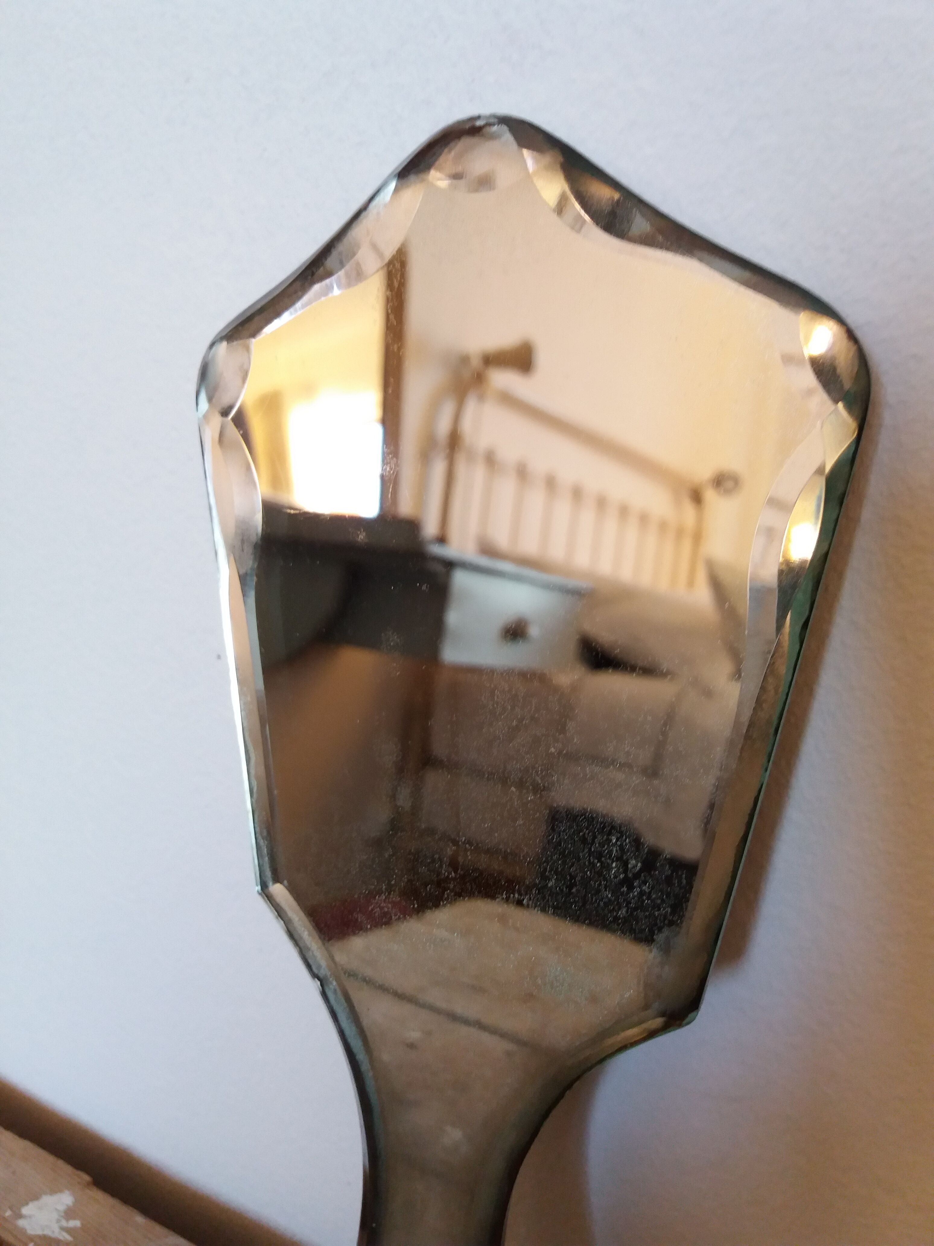 10x23cm beveled hand mirror
