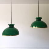 Green opaline pendant light