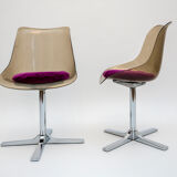 Couple of tulip chairs in plexiglas