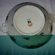 Old dish Chapus Frères Limoges France art deco bird décor Jane Aber Algiers