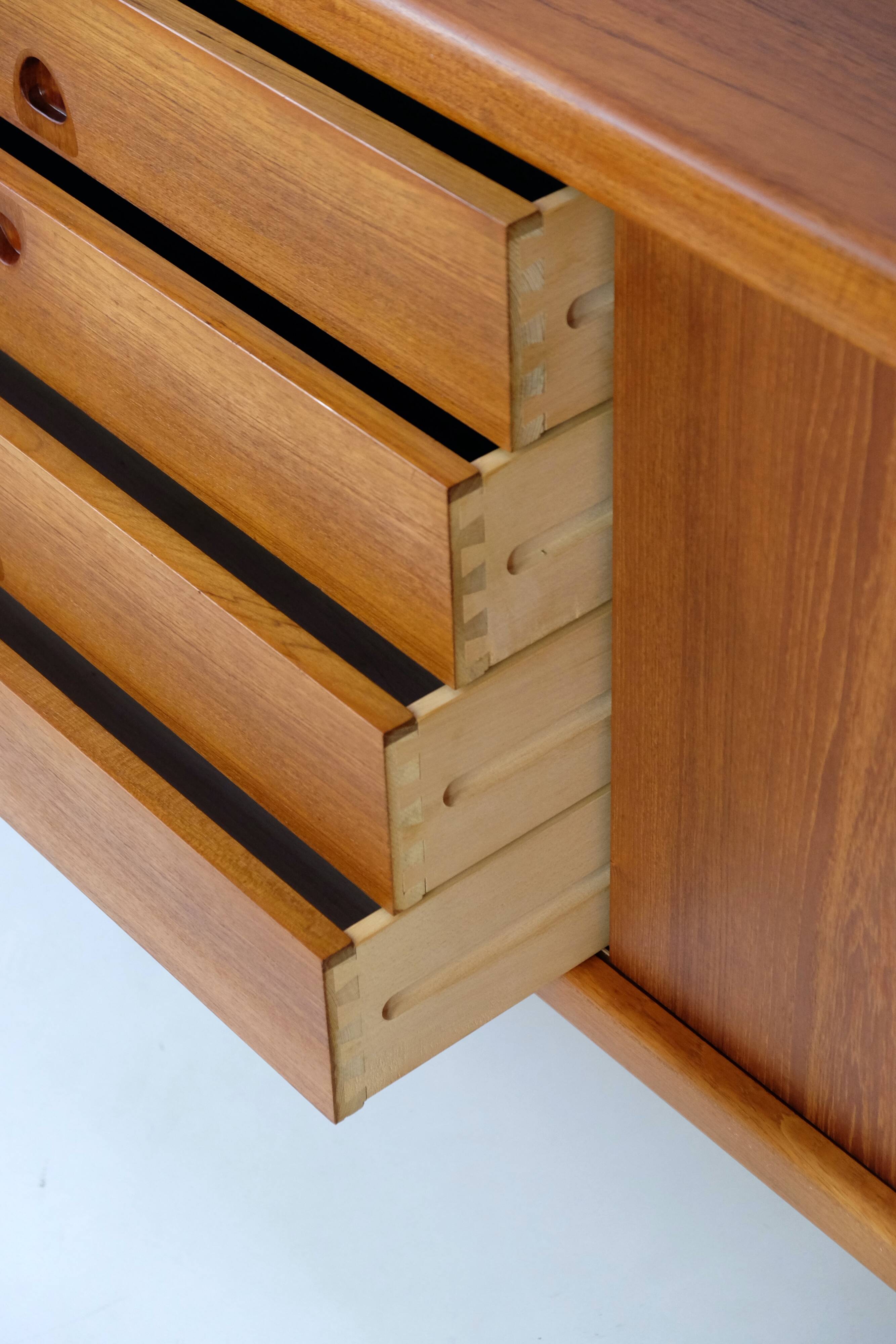 Danish Teak Sideboard by H.W. Klein for Bramin 60er Mid-Century